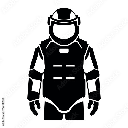 Bomb disposal suit protective gear.