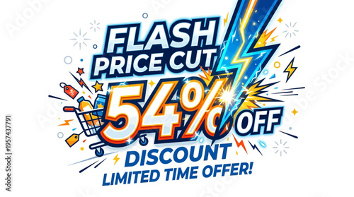 Flash Price Cut 54% Off Discount With Shopping Cart