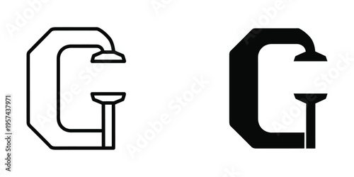 minimalist toilet sign vector illustration flat design for restroom facilities