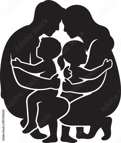 Autism Awareness Silhouette Collection, Neurodiversity Vector Art, Inclusion and Special Needs Black Graphics, Puzzle Piece Logo Design Elements