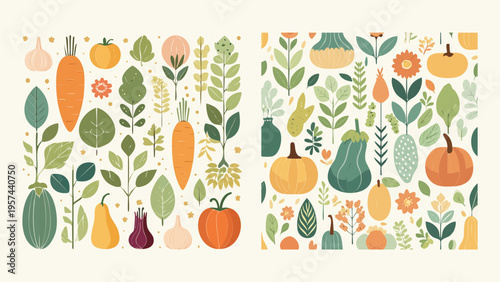 Elegant vector illustration of spring blossoms and budding flowers, depicting natural beauty and growth on abstract geometric shapes, perfect for seasonal designs and fresh concepts