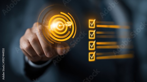 Achieving goals target and checklist