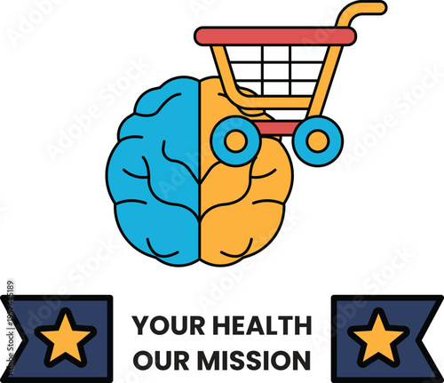 Brain shows shopping cart on top