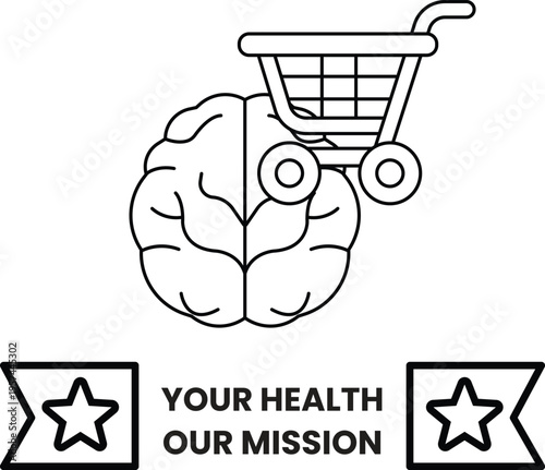 Brain shows shopping cart on top