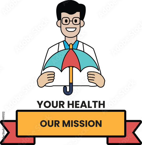 Man holds umbrella, smiling warmly