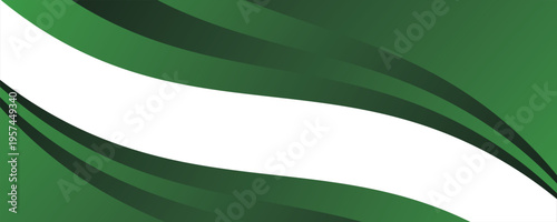 Elegant abstract background featuring smooth flowing green waves and organic curved layers over a clean white backdrop. illustration eps10