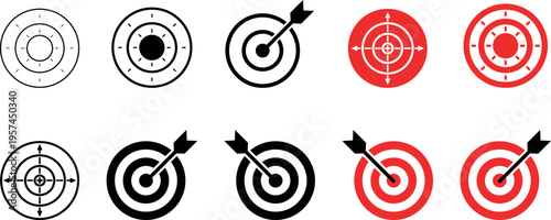 bullseye target with arrow symbol collection