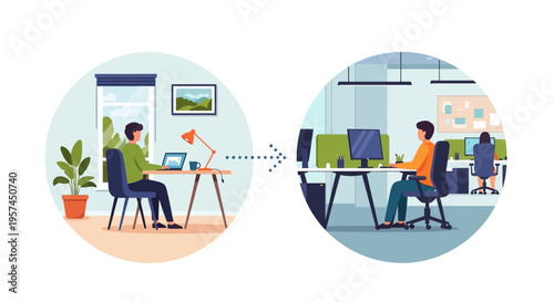 Remote Work vs. Office Environment: Exploring Flexible Work Models and Hybrid Workplace Solutions