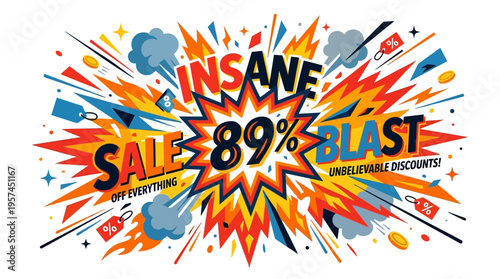 Insane Sale Blast Banner with 89% Discount