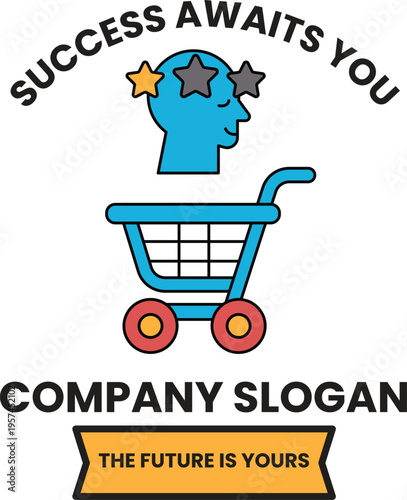 Head with stars above it shows determination and thought