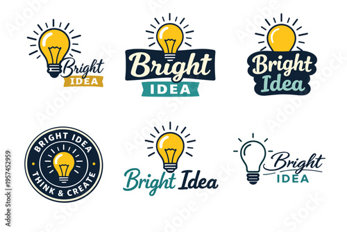 Bright idea logos: creative light bulb designs for innovative concepts