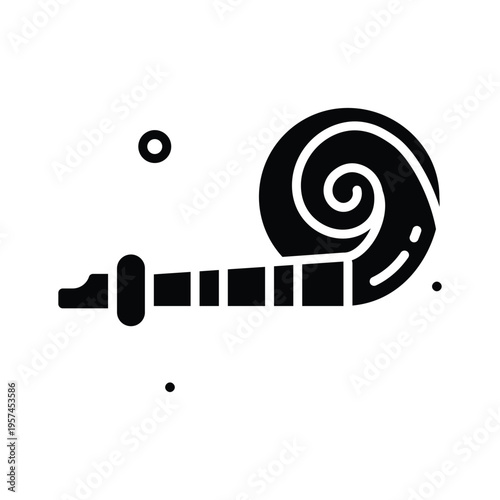 Trendy glyph icon of party blower celebration accessory