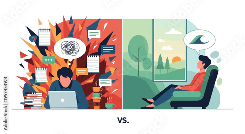 Work Stress vs. Mental Calm: Achieving Work-Life Balance and Preventing Burnout
