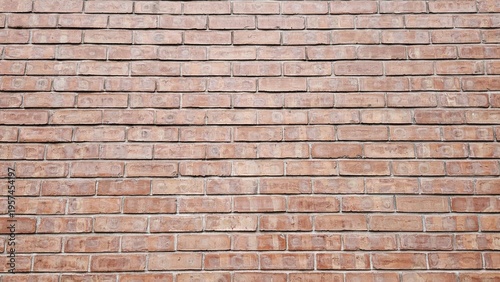 A close up view of a red brick wall with horizontal pattern
