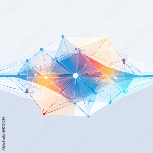 Leuchtendes Linien-Netzwerk