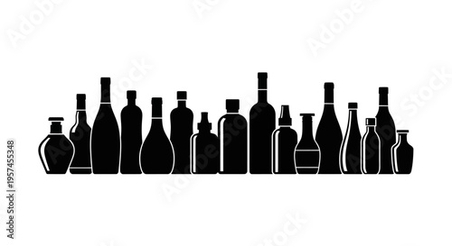 black cutlery silhouettes set simple