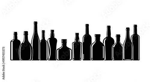 black cutlery silhouettes set simple