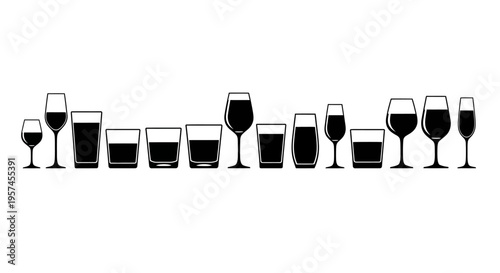 black cutlery silhouettes set simple