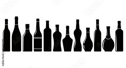 black cutlery silhouettes set simple