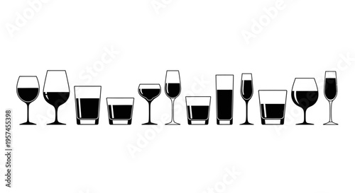 black cutlery silhouettes set simple