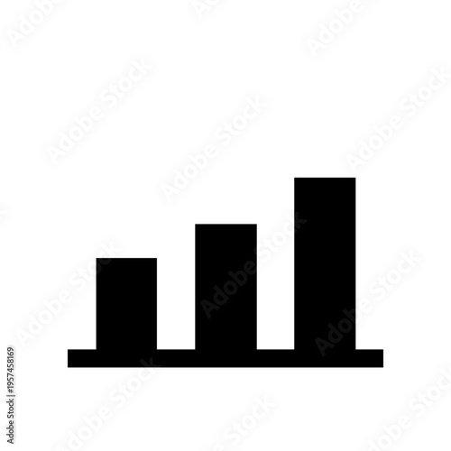 Growing bar graph illustrating increasing values over four intervals