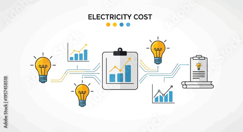 Electricity Cost Analysis: Graphs, Lightbulbs, and Financial Data