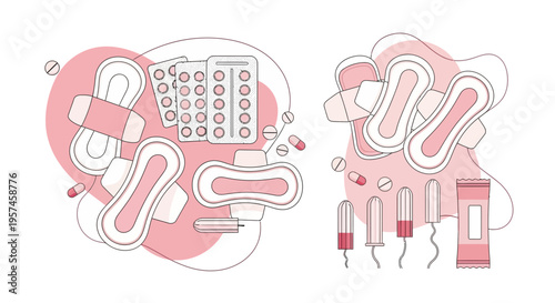 Feminine Hygiene Products: Pads, Tampons, and Pain Relief Pills