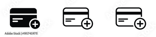 Foto Add card vector icon
