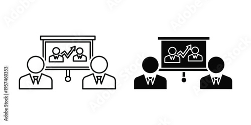 business team analyzing stock market trends flat design vector illustration