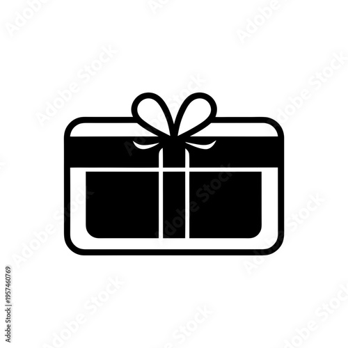 Elegant gift box with decorative bow ribbon on top