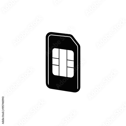 Black micro sd memory card with grid pattern contacts for data storage