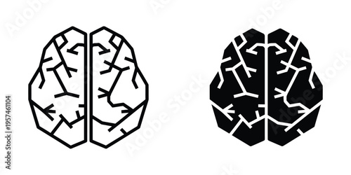 split brain hemispheres left right cognition vector illustration flat design