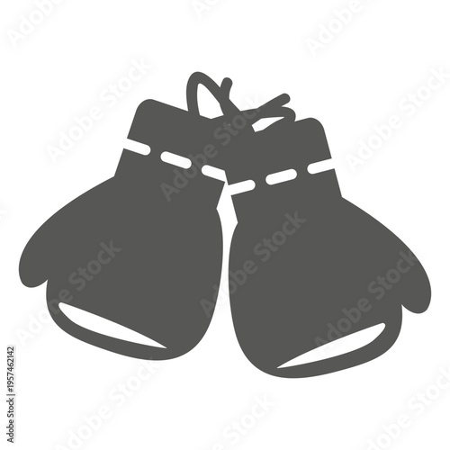 Flat christmas gloves icon