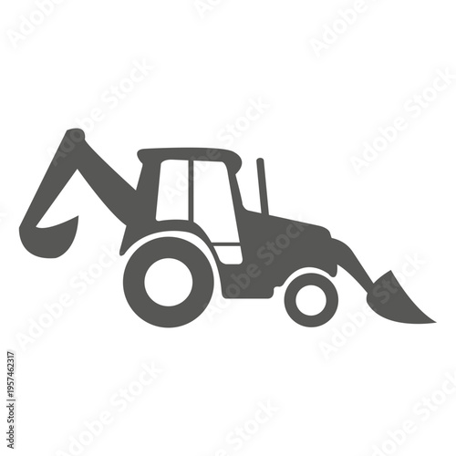 Front and backhoe loader icon