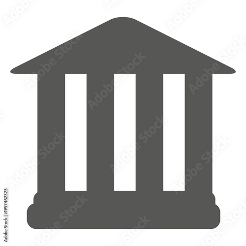 Front bank building symbol
