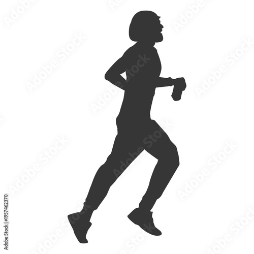 Girl jogging silhouette