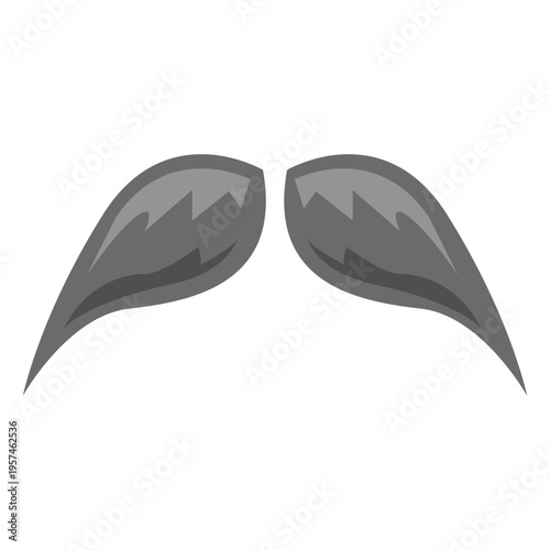 Grey hipster mustache 2