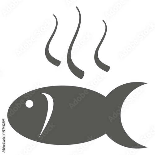 Hot fish fry icon