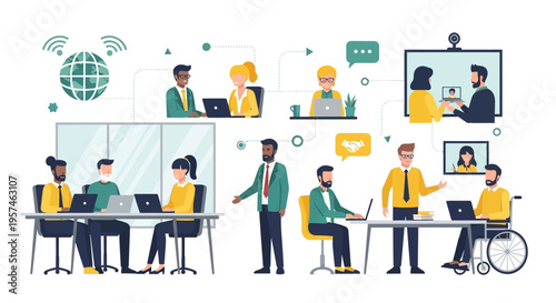 Global Business Collaboration: Hybrid Teams & Remote Connectivity in a Diverse Modern Workplace