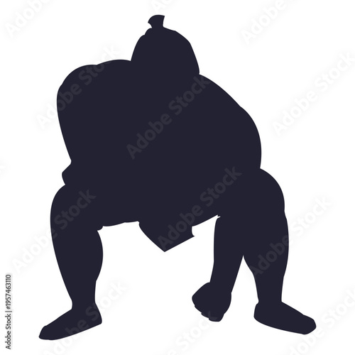 Japanese sumo silhouette