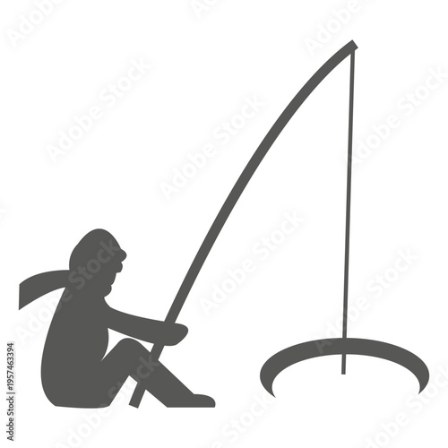 Man fishing icon