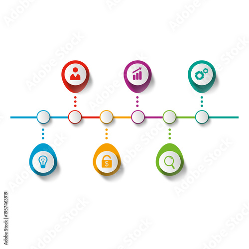 Multi phase elliptical infographic