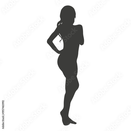 Nude girl silhouette
