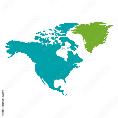 North america continental map