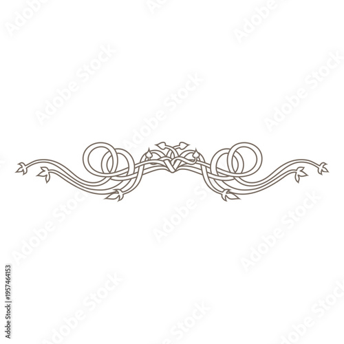 Floral ornamented elegant divider