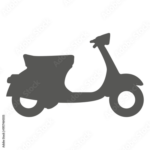 Pizza delivery bike side icon