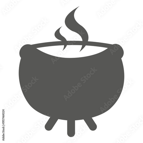 Pot on fire icon