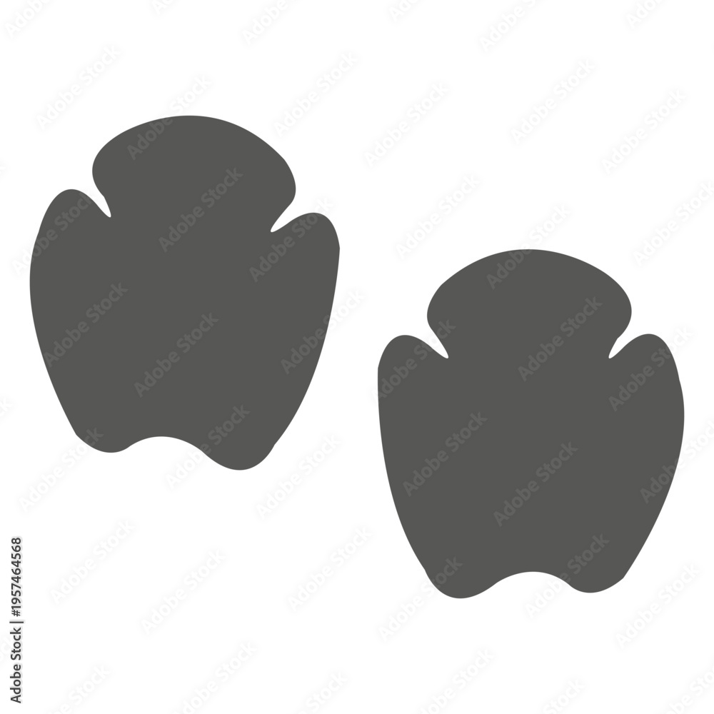 Obraz premium Rhino footprint icon
