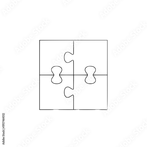 A jigsaw puzzle piece isolated Vector, illustration