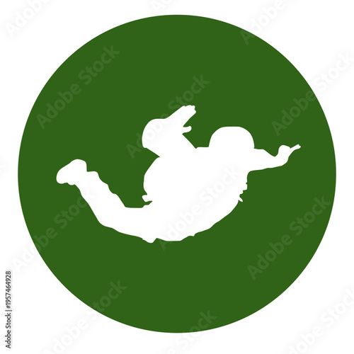 Skydiving circle icon